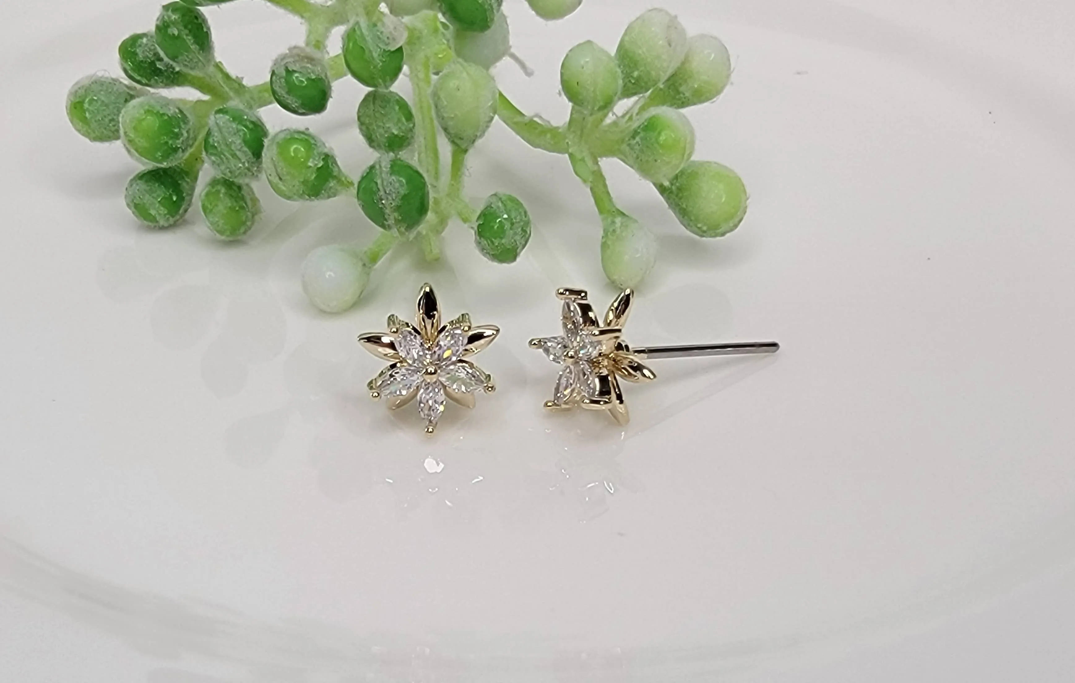 Double Star Post Earrings