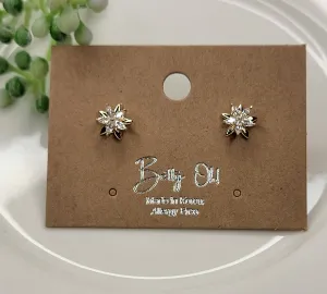 Double Star Post Earrings