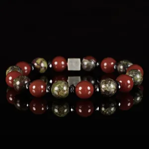 Dragon Blood??? Jasper - Carnelian Bracelet IV (10mm)