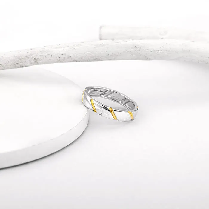 Dual Tone Charismatic Ring For Him
