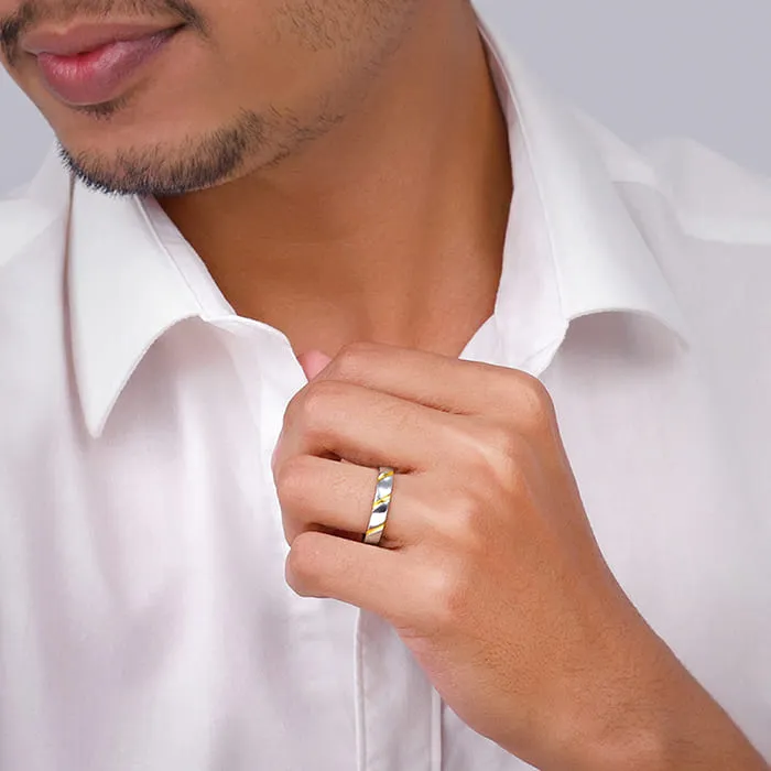 Dual Tone Charismatic Ring For Him