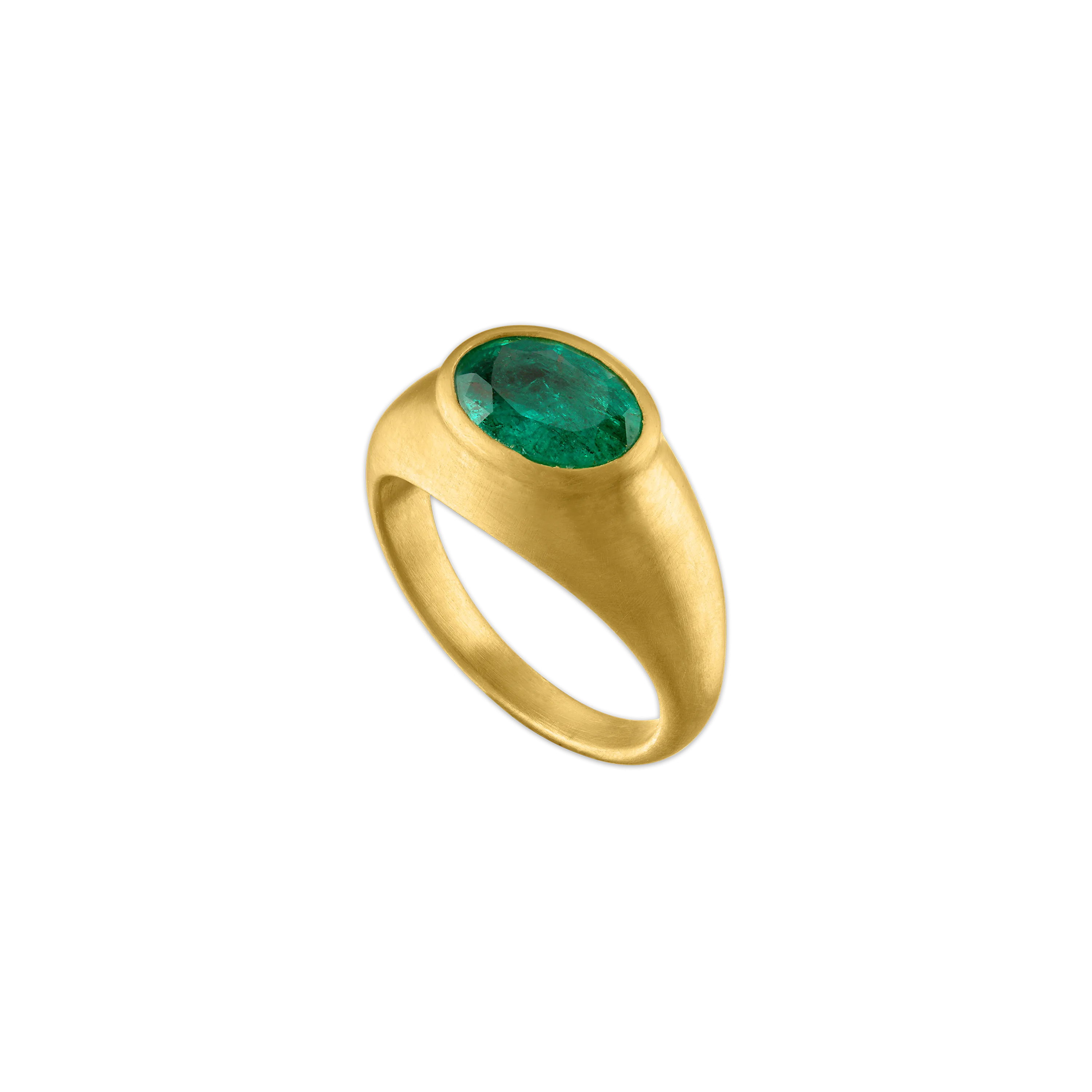 Emerald Faceted Roz Ring