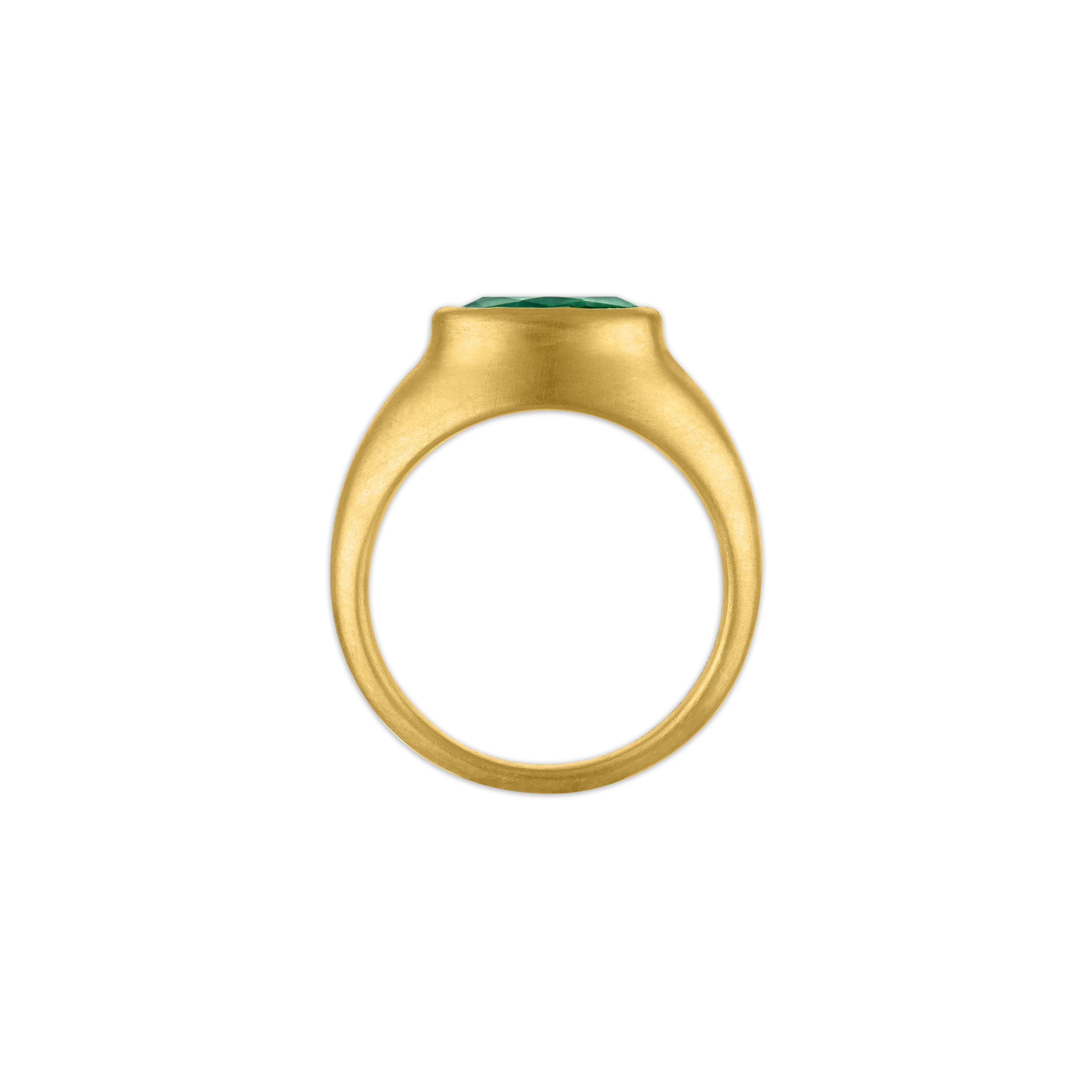 Emerald Faceted Roz Ring