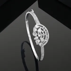 Estele Eternal Shine: Timeless American Diamond Bracelet with Shining Rhodium Finish for Women Ultra-Lightweight & Comfort Fit for Sophisticated Charm