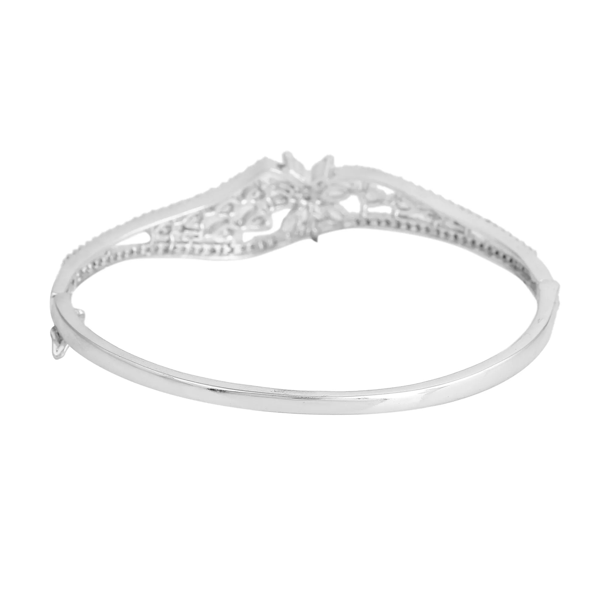 Estele Glowing Sophistication: Elegant American Diamond Bracelet with Classic Rhodium Finish for Women Designed for Effortless Comfort & Timeless Charm