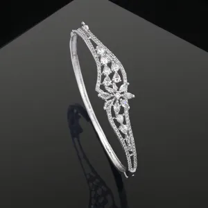 Estele Glowing Sophistication: Elegant American Diamond Bracelet with Classic Rhodium Finish for Women Designed for Effortless Comfort & Timeless Charm