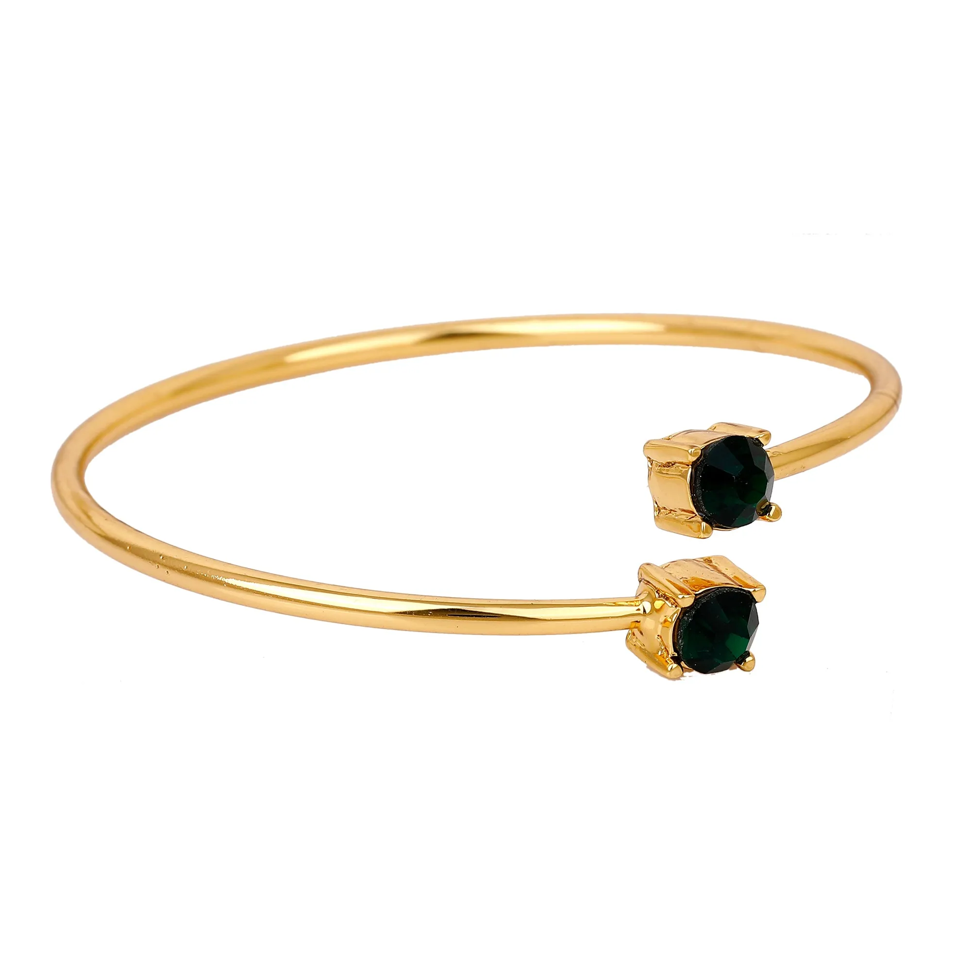 Estele Green Stone Bangle Modal Bracelet For women