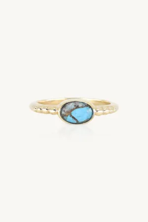 Evie Copper Turquoise Gold Stacker