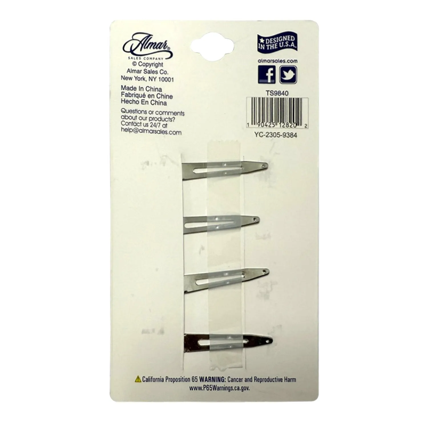Expressions Dent Free Hair Clip 4pcs