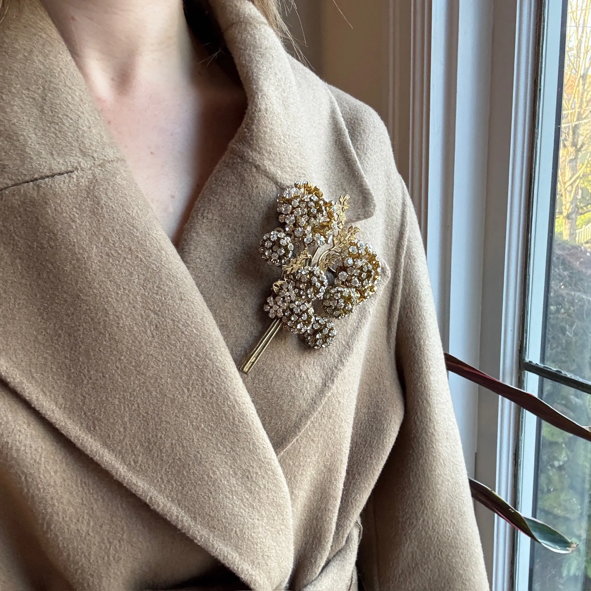 Fabulous Oversized Corsage Brooch by Hagler N.Y.C.