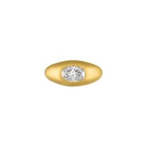Faceted Oval Diamond Roz Ring
