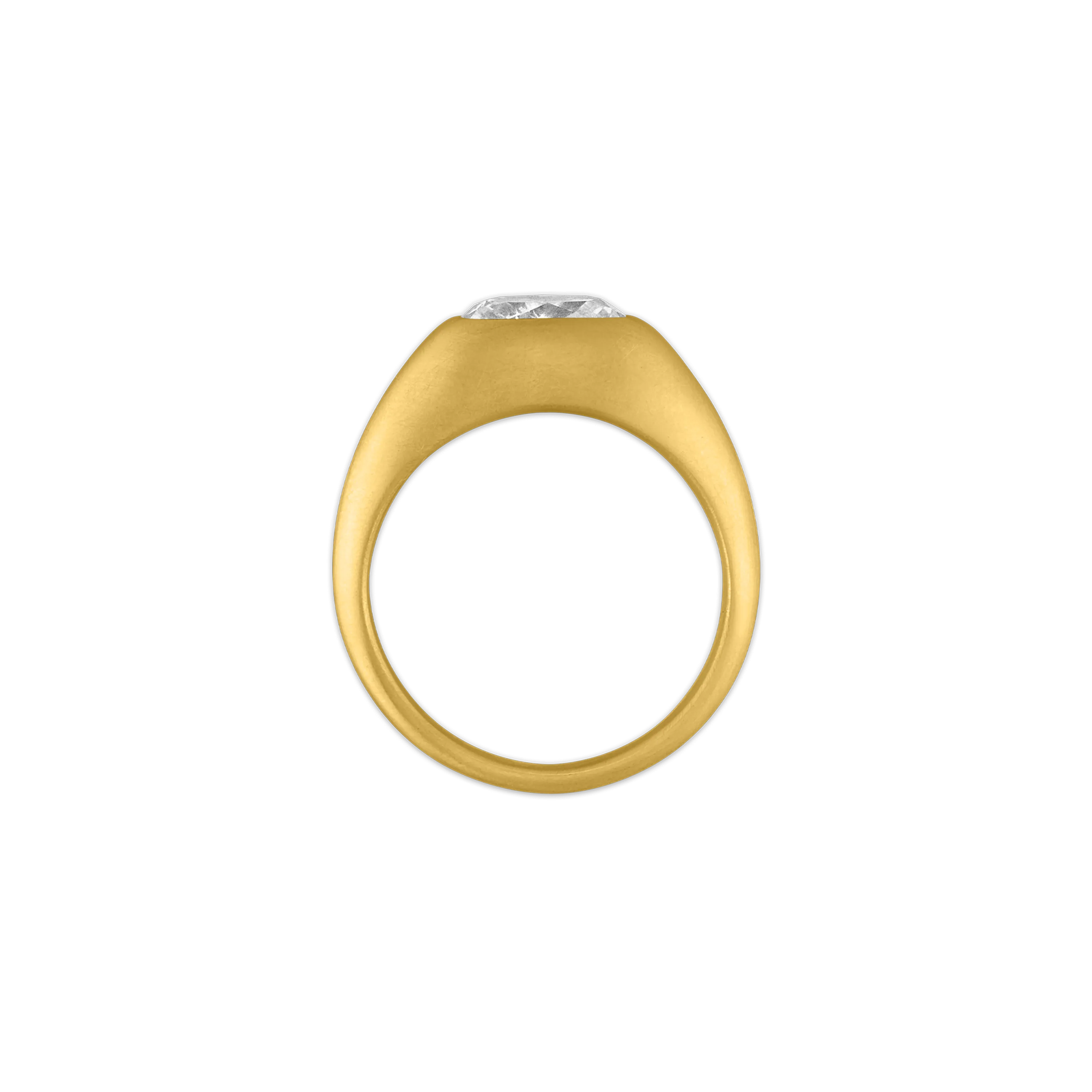 Faceted Oval Diamond Roz Ring