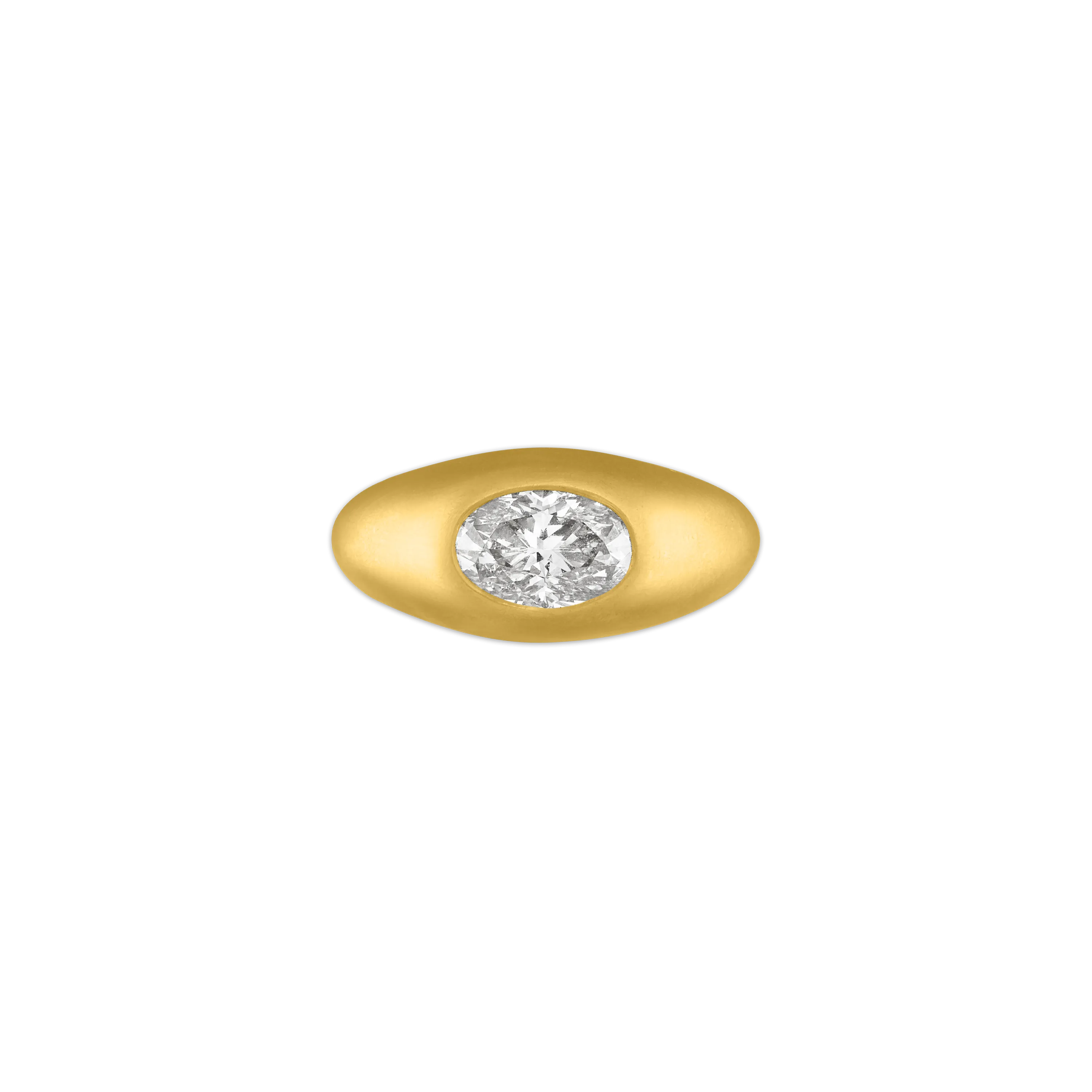 Faceted Oval Diamond Roz Ring