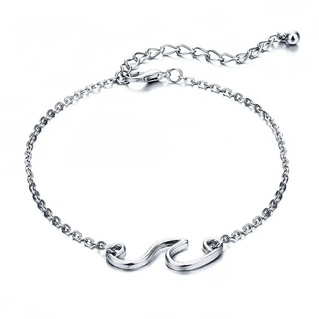 FAMSHIN Fashion Multilayer Beach Anklets For Women Vintage Beach Sea Waves Pendant Anklet Bracelet Charm Chain Foot Jewelry 2018
