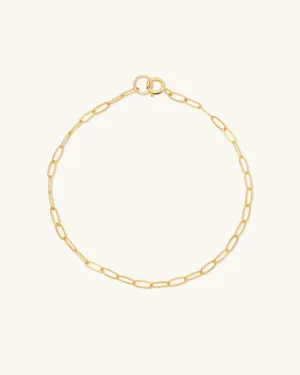 Flat Drawn Cable Chain Bracelet
