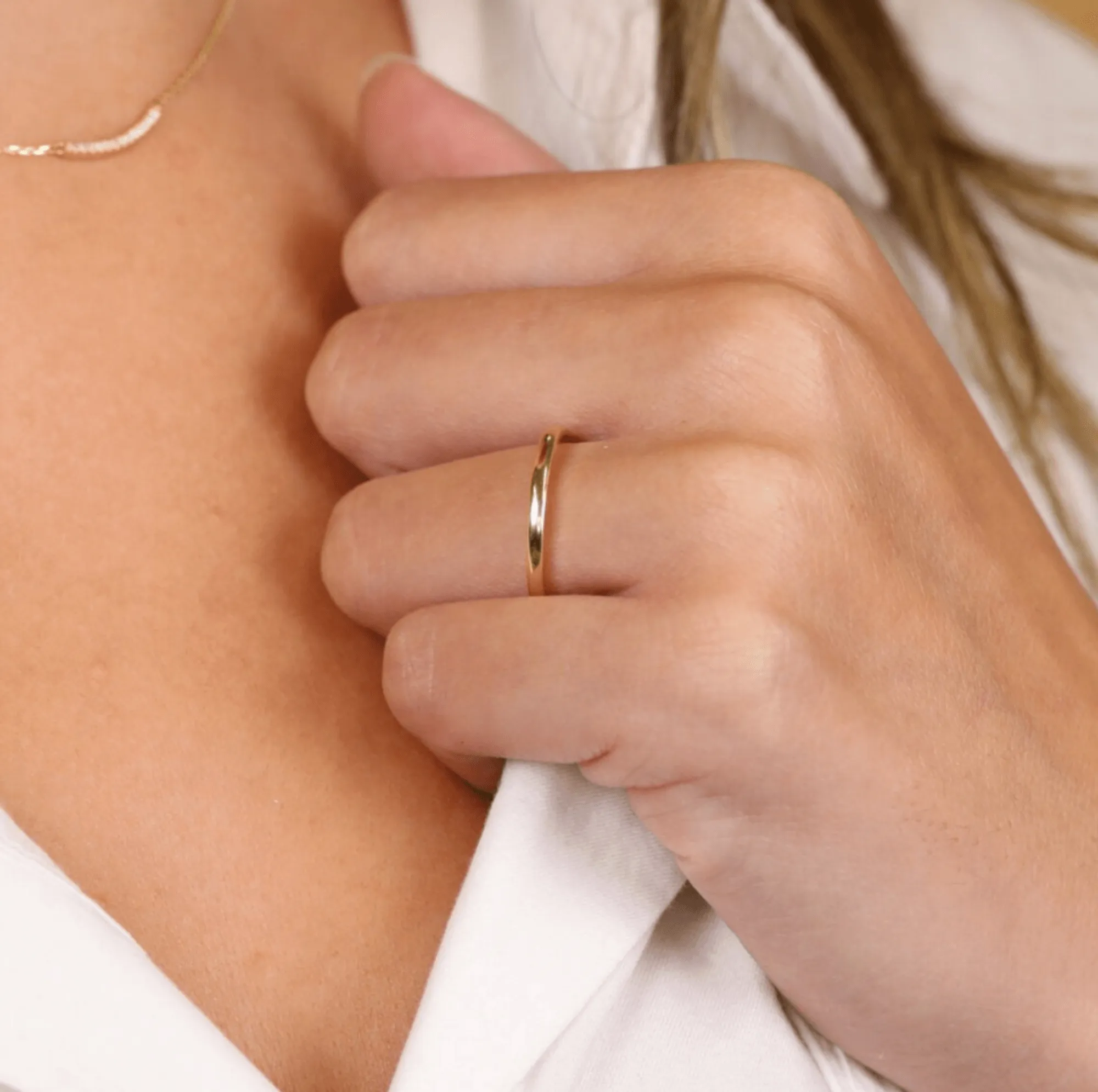 Flat Top Design Wedding Band - 1.5 mm, Megan