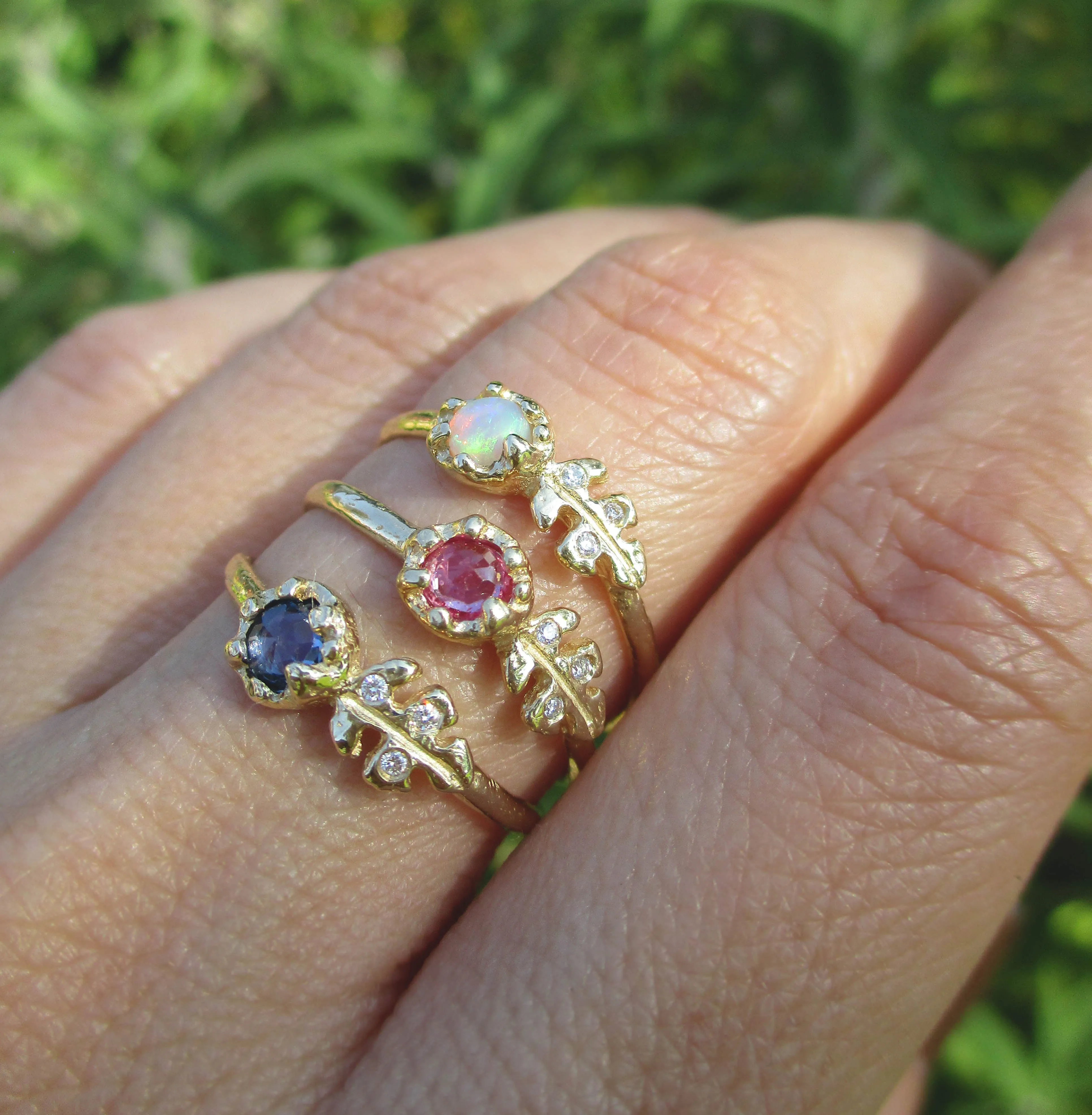 Floret Pink Sapphire Ring