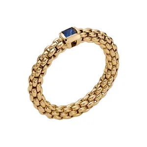 Fope Souls 18ct Yellow Gold Sapphire Flexible Ring