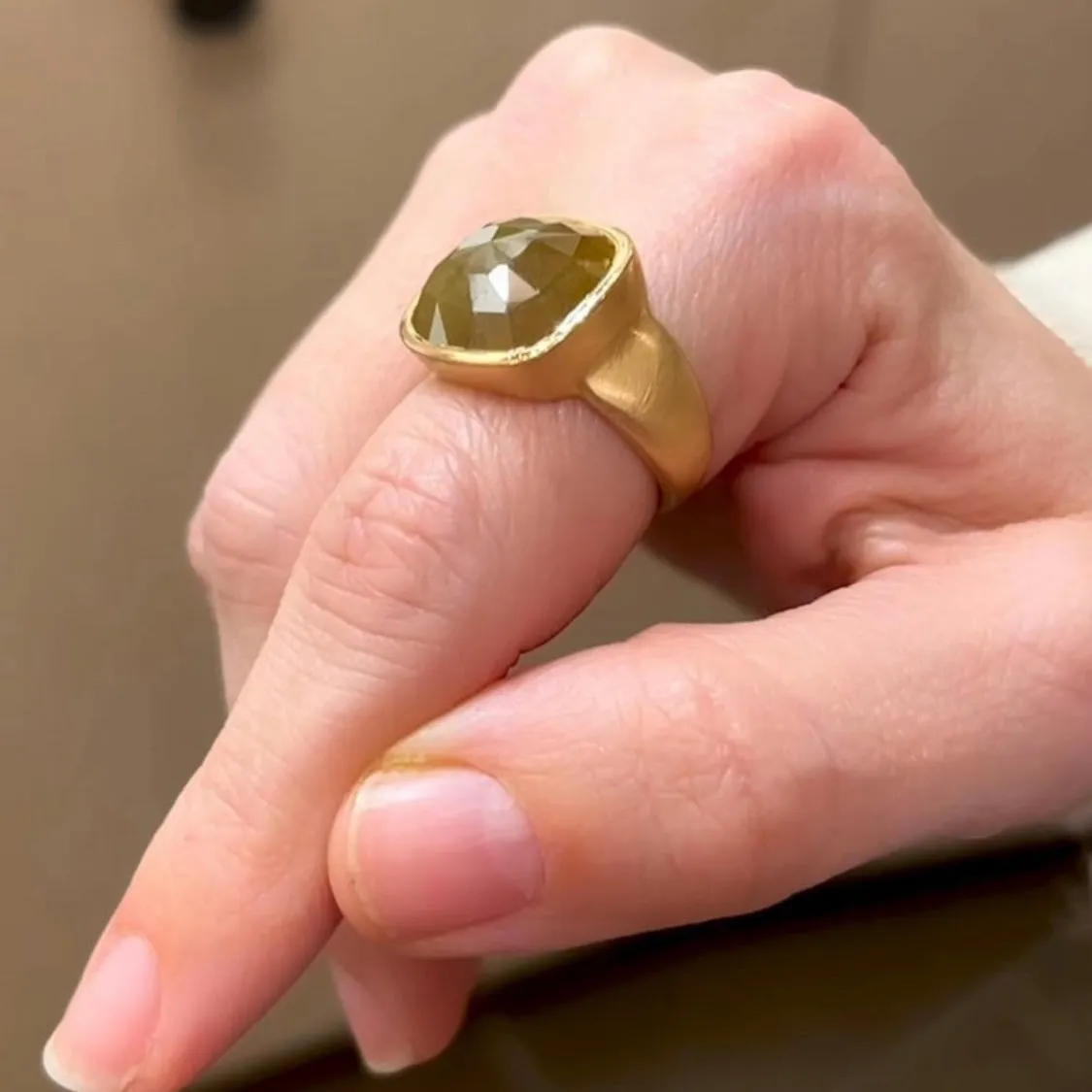 Gellner One of a Kind Fancy Cut Diamond Rose Gold Ring