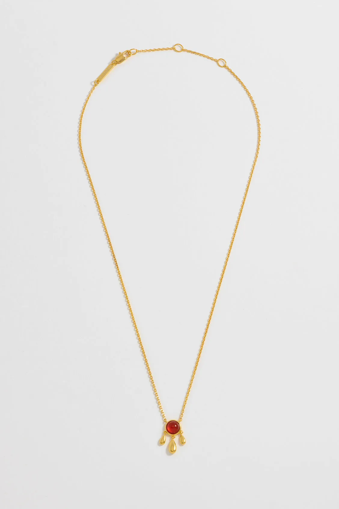 Gemstone Droplet Pendant Necklace