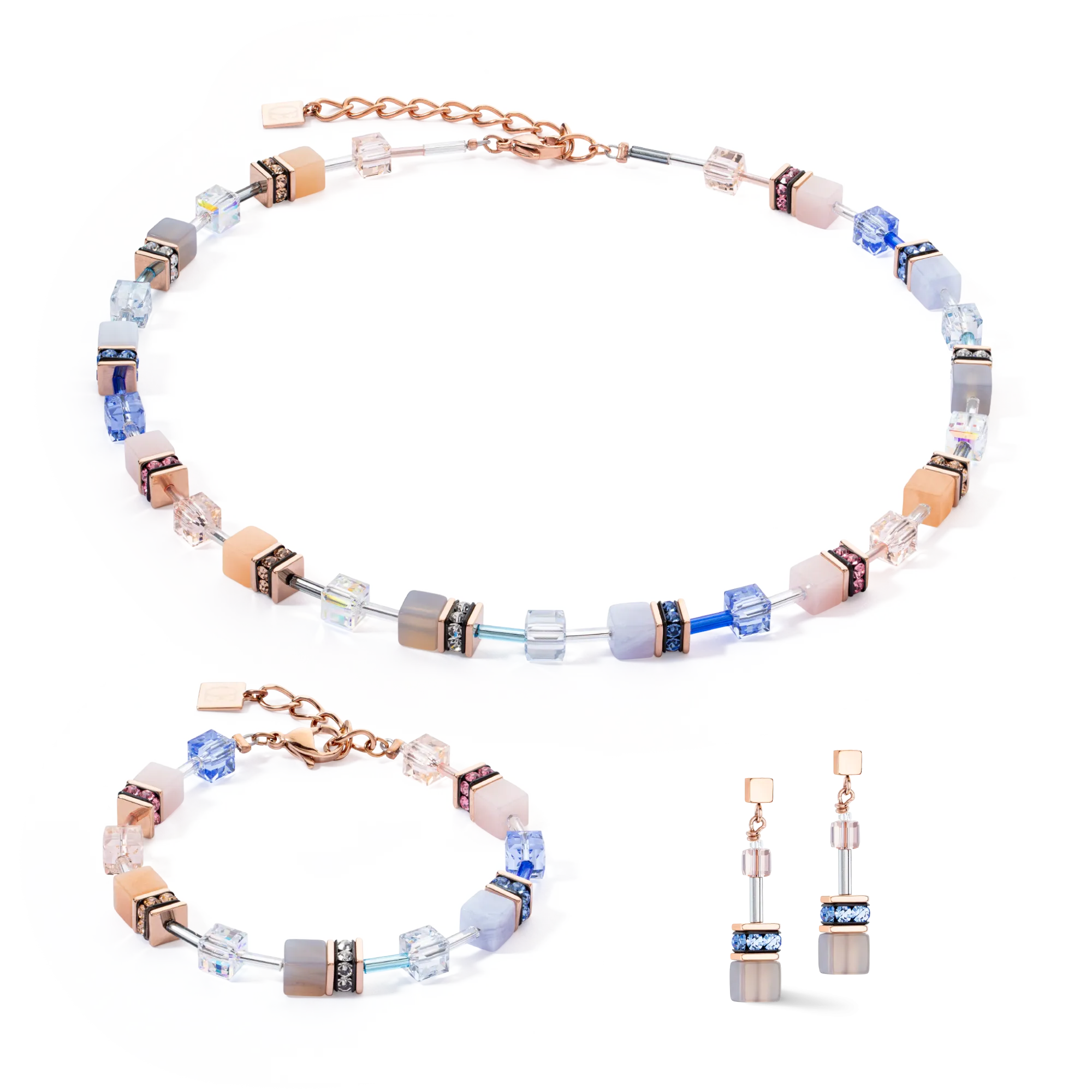 GeoCUBE? Iconic Precious bracelet light blue-beige