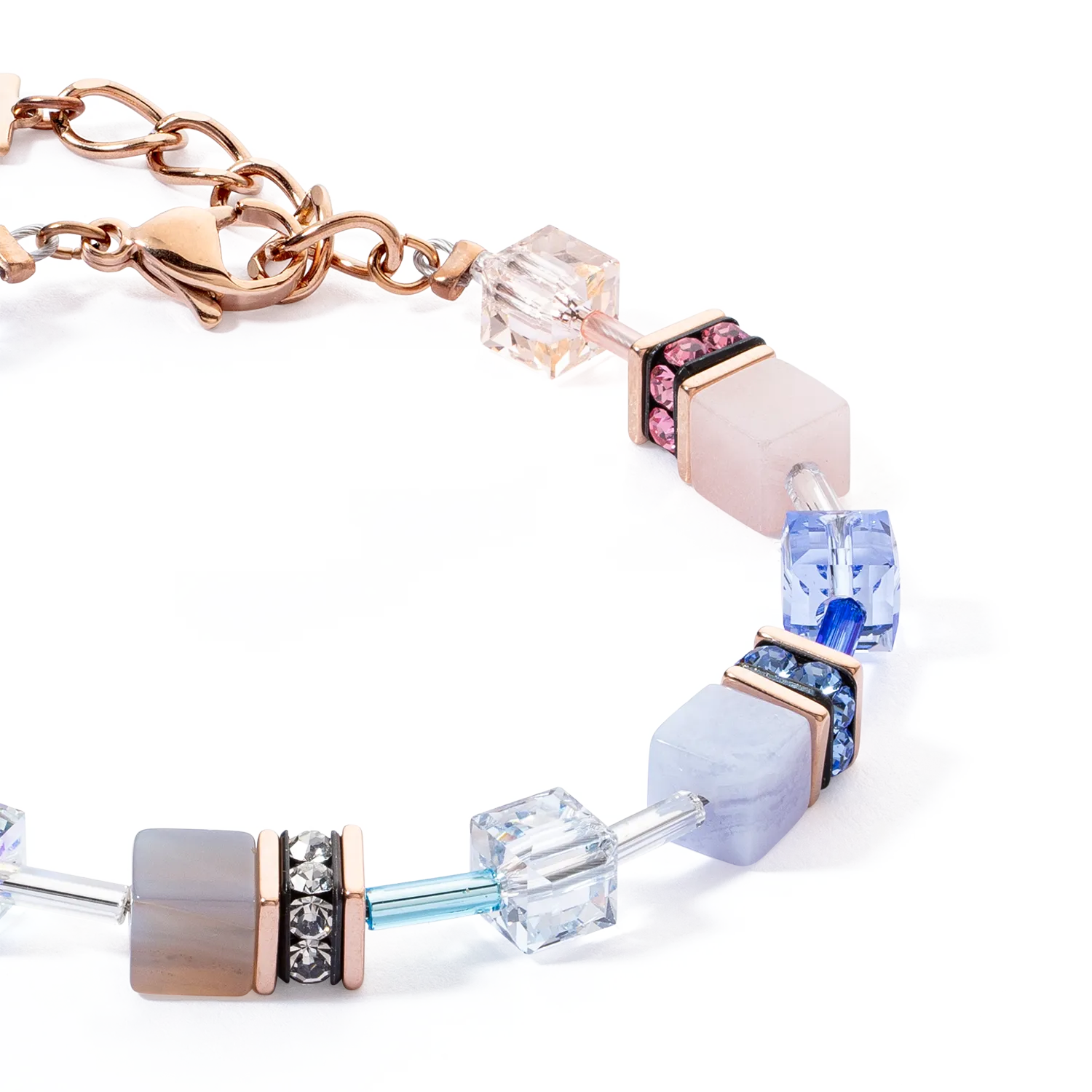 GeoCUBE? Iconic Precious bracelet light blue-beige