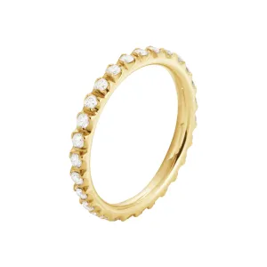 Georg Jensen Signature 18ct Yellow Gold Diamond Large Ring