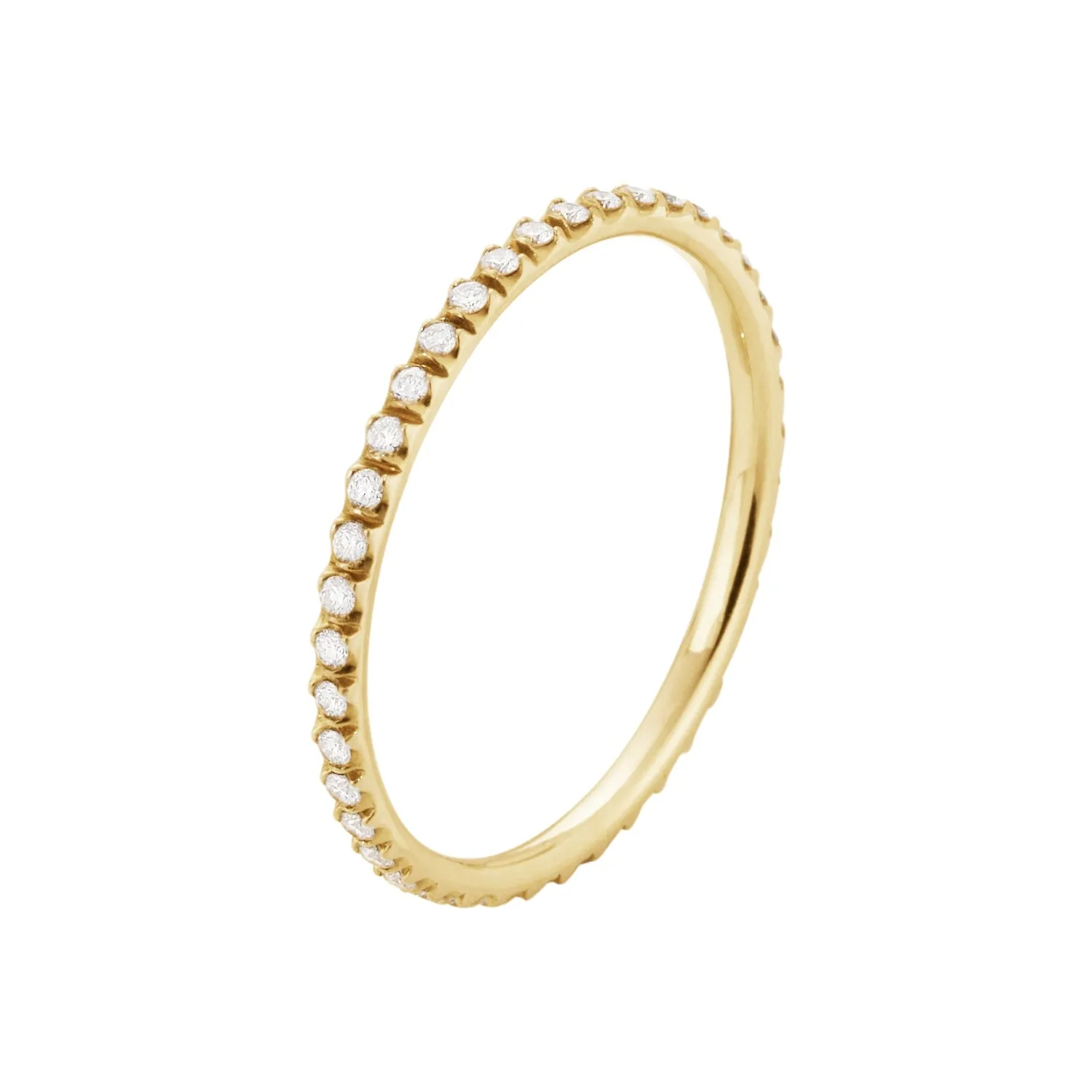 Georg Jensen Signature 18ct Yellow Gold Diamond Small Ring