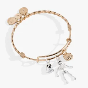 Ghost, Skeleton and Pumpkin Trio Charm Bangle
