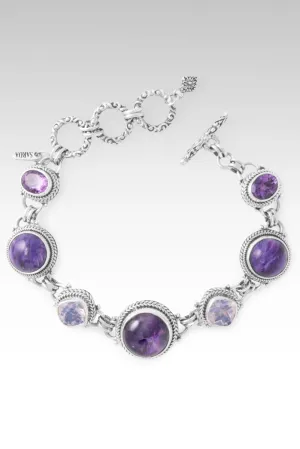 Glory Everywhere Bracelet? in Chevron Amethyst, Charoite, Amethyst & Lavender Moon Quartz