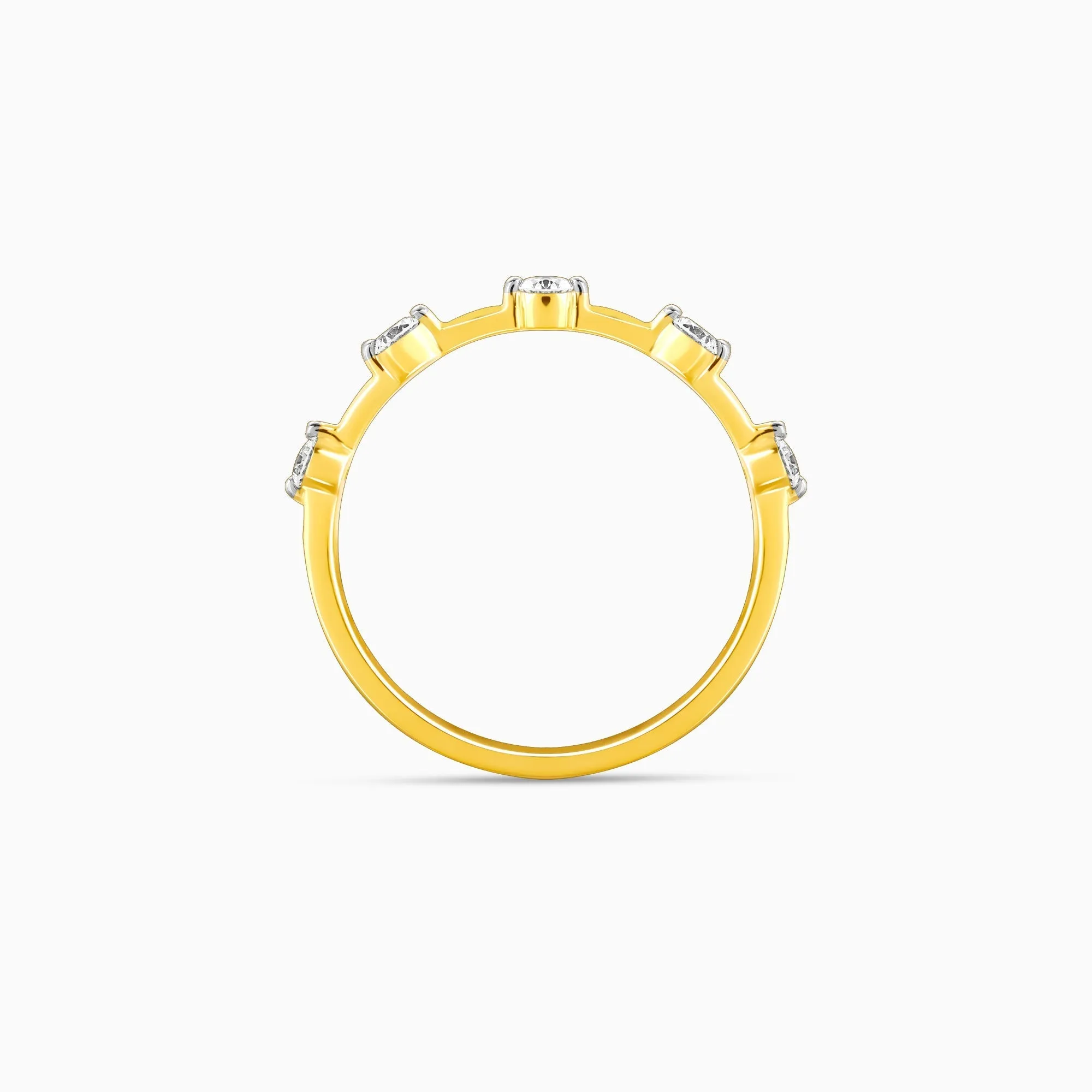 Gold Celestial Shimmer Diamond Ring