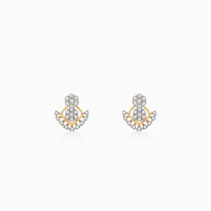 Gold Glided Spark Diamond Earrings