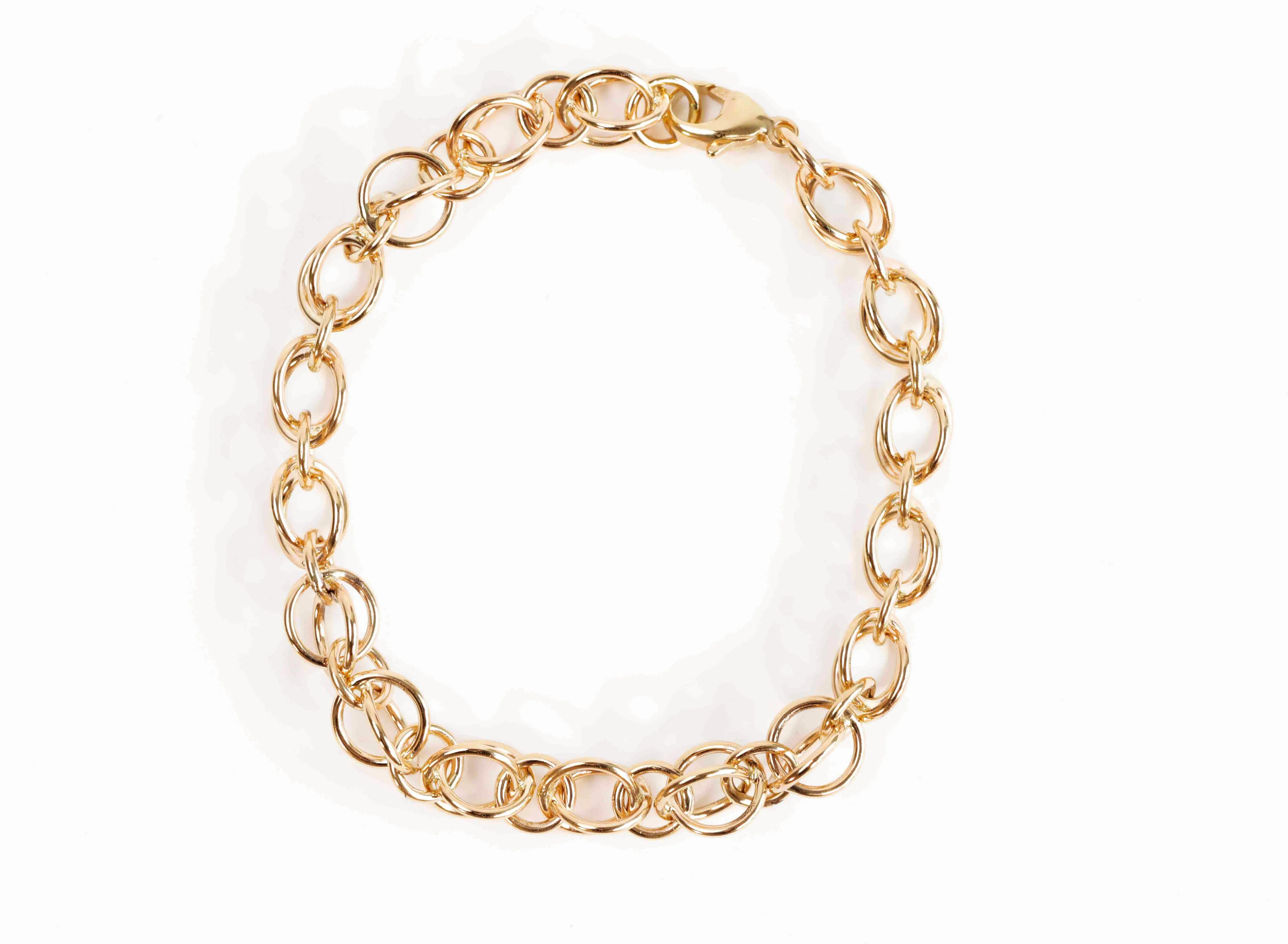 Gold Handmade Rain Chain Bracelet