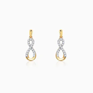 Gold Infinity Glow Diamond Earrings