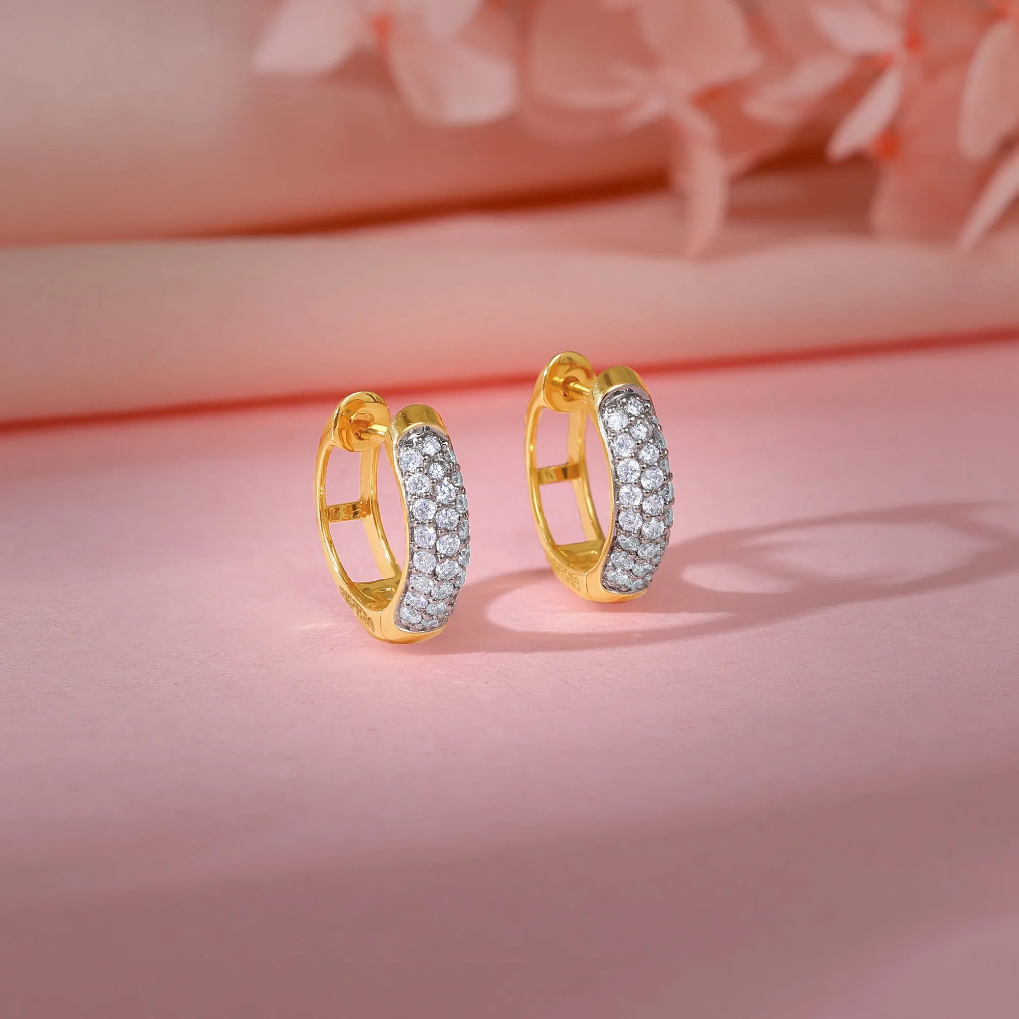Gold Lunar Loops Diamond Earrings
