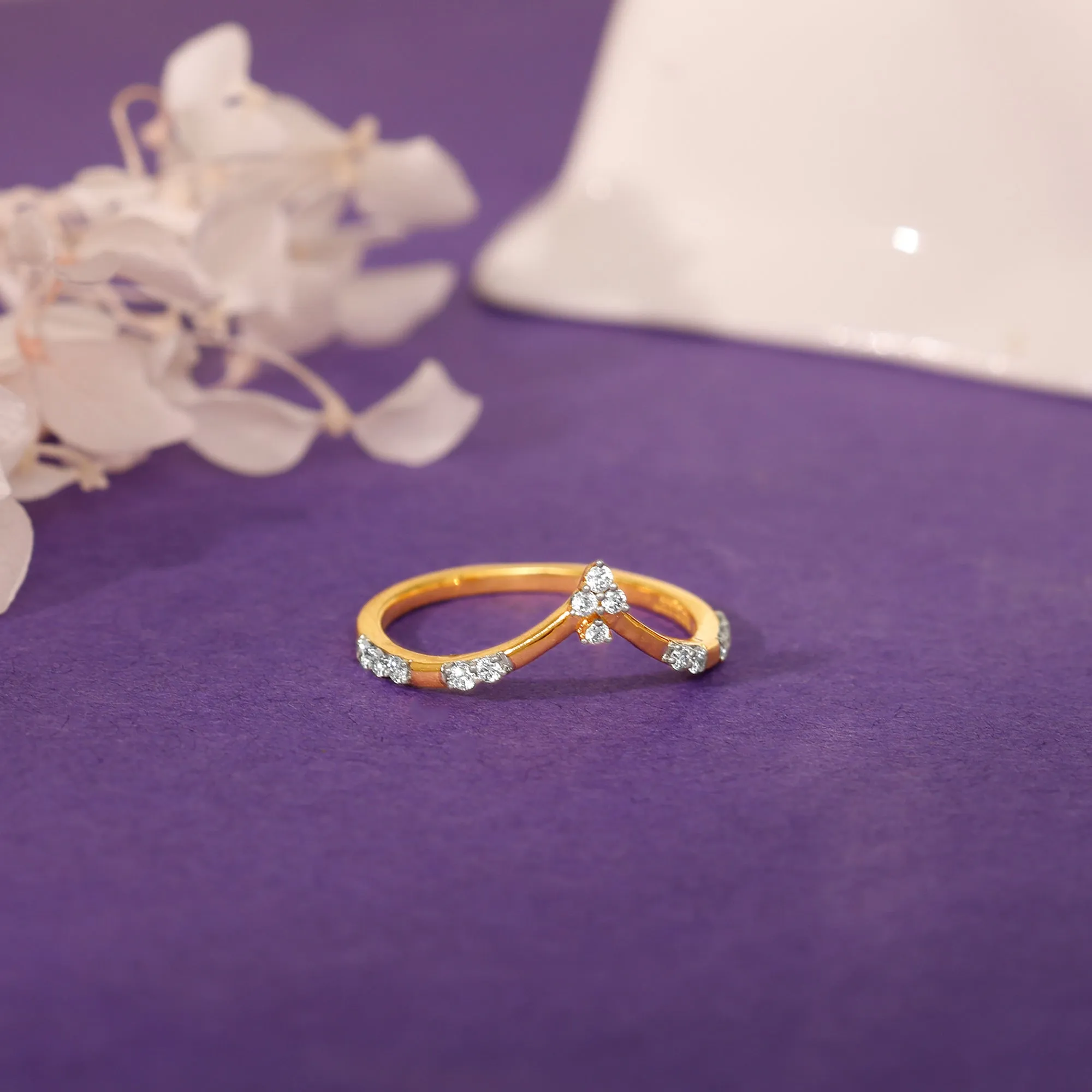 Gold Nora Vanki Diamond Ring