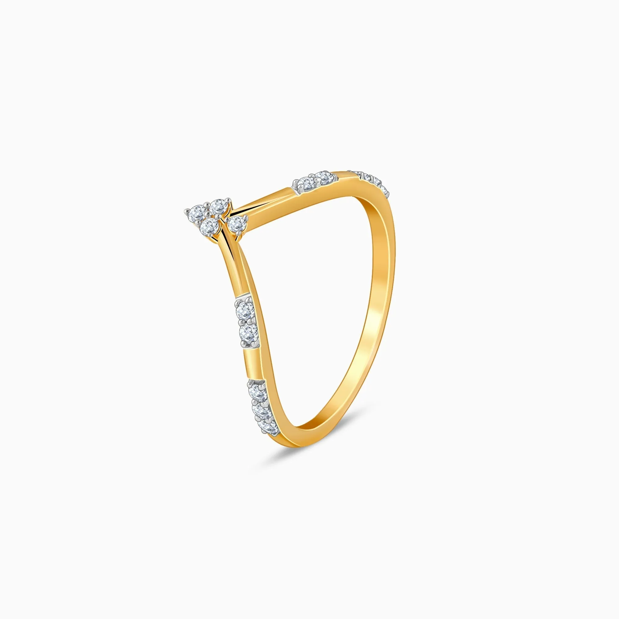 Gold Nora Vanki Diamond Ring