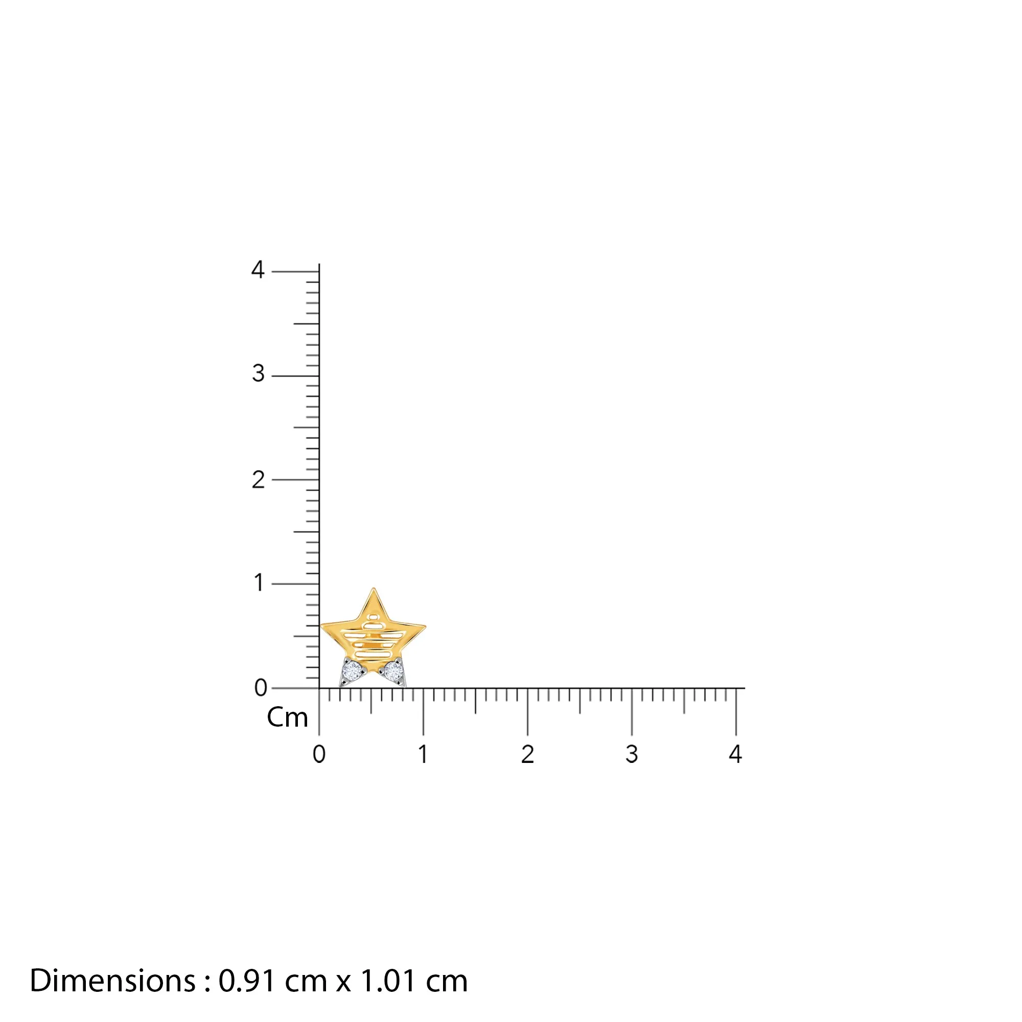 Gold Shining Star Diamond Earrings