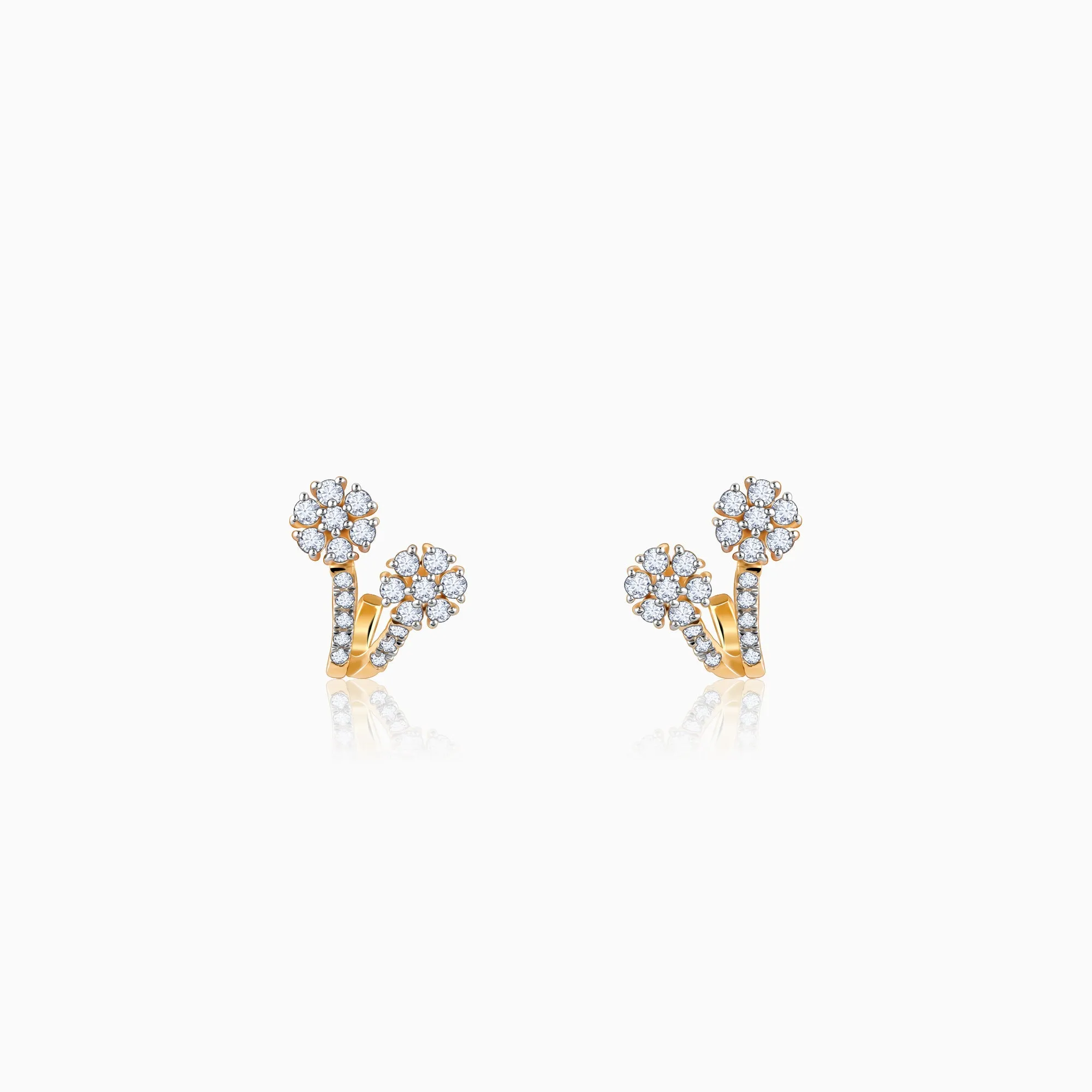 Gold Twinkle Trance Diamond Earrings