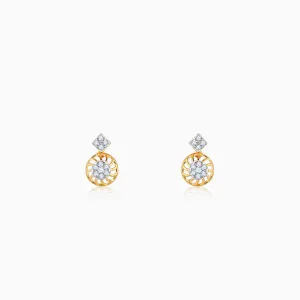 Gold Unravel Diamond Earrings