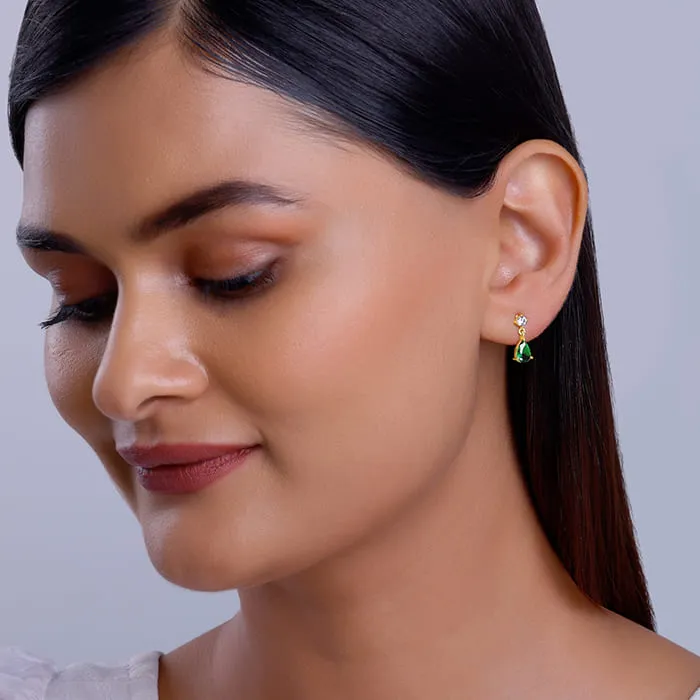 Golden Green Enigma Earrings