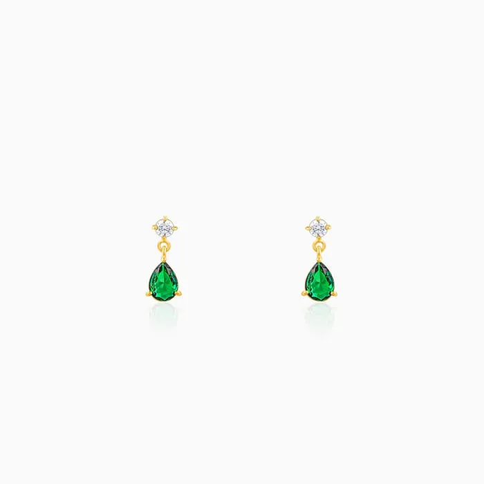 Golden Green Enigma Earrings