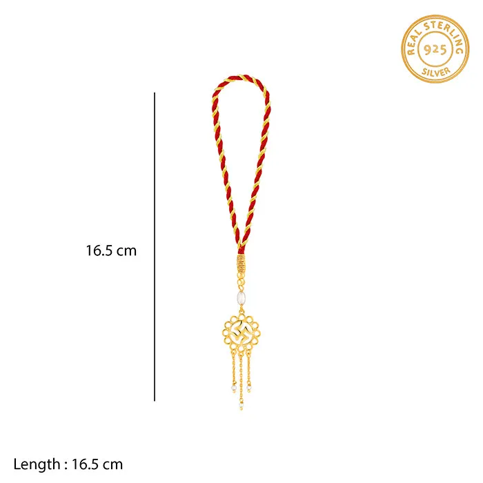 Golden Swastik Bloom Lumba Rakhi