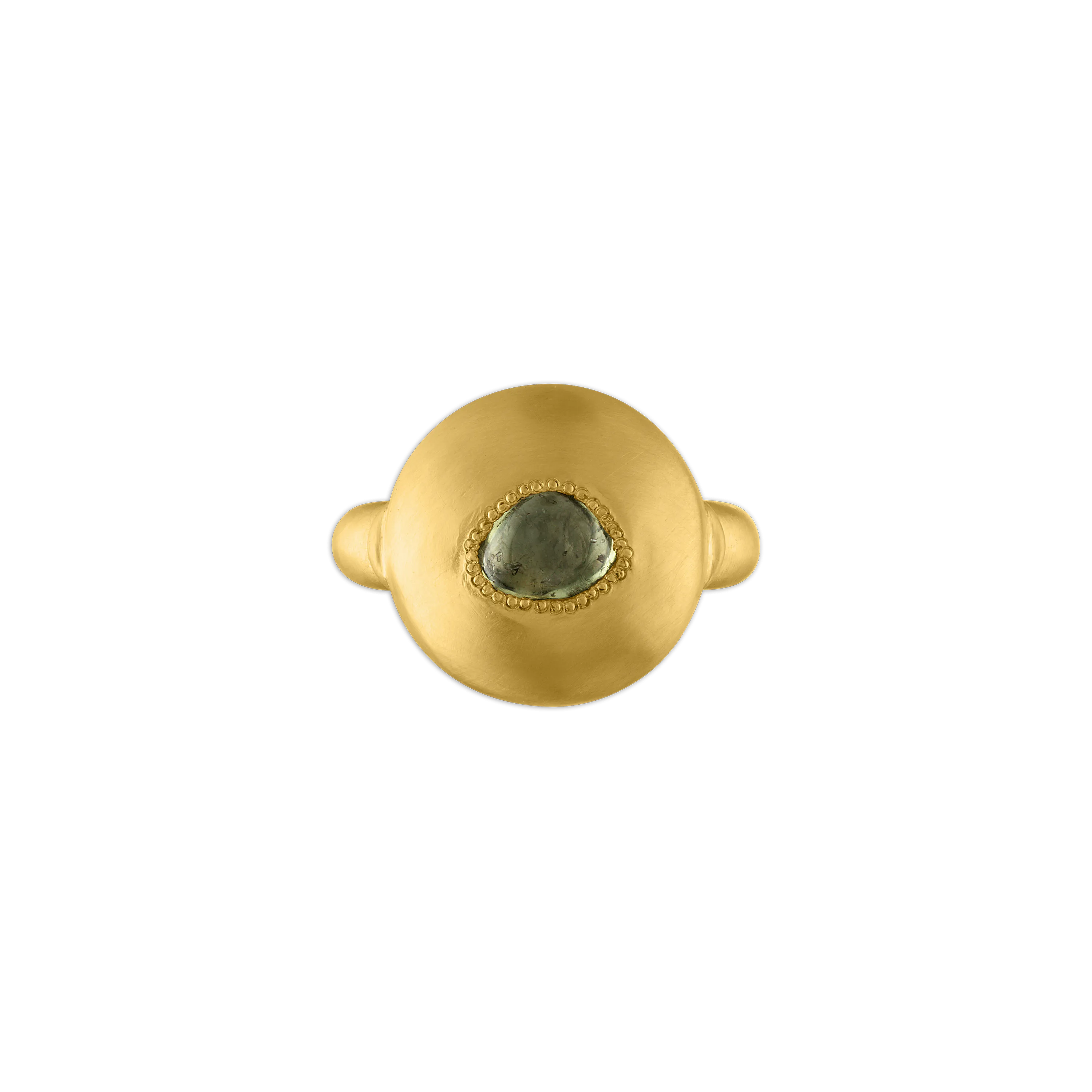 Green Sapphire Bulla Dome Ring