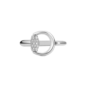 Gucci Horsebit 18ct White Gold and Diamond Ring
