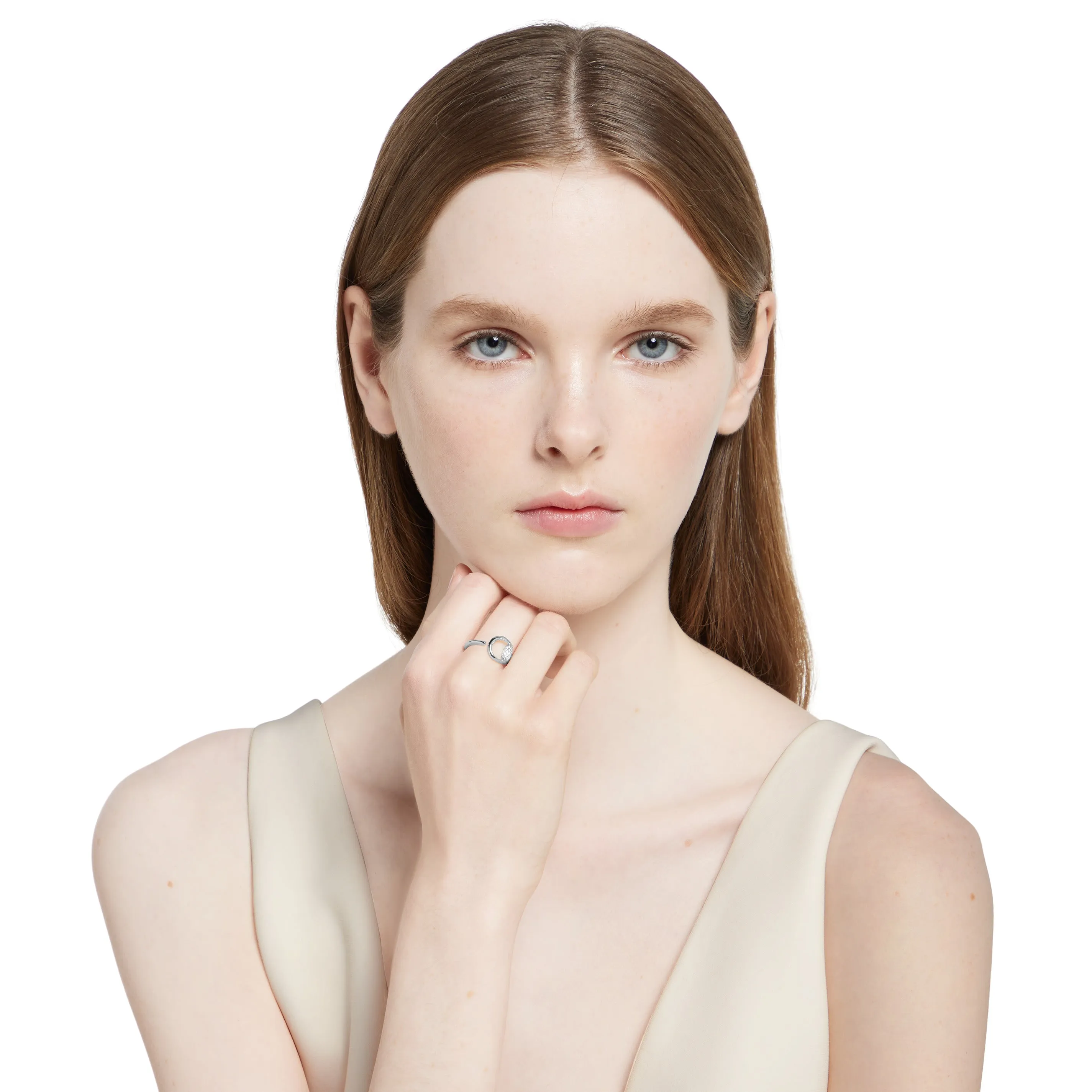 Gucci Horsebit 18ct White Gold and Diamond Ring