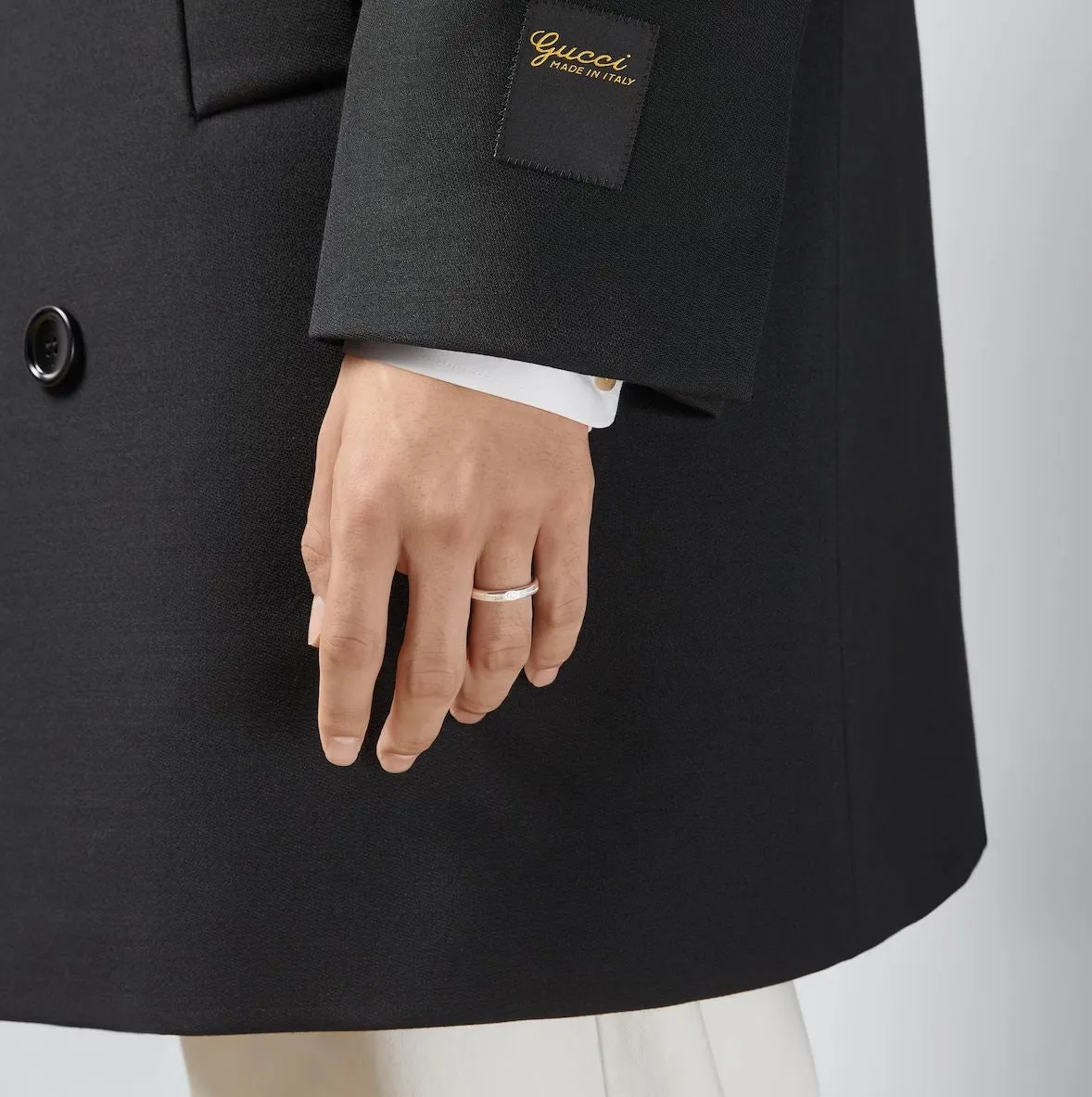 Gucci Tag Sterling Silver 4mm Ring