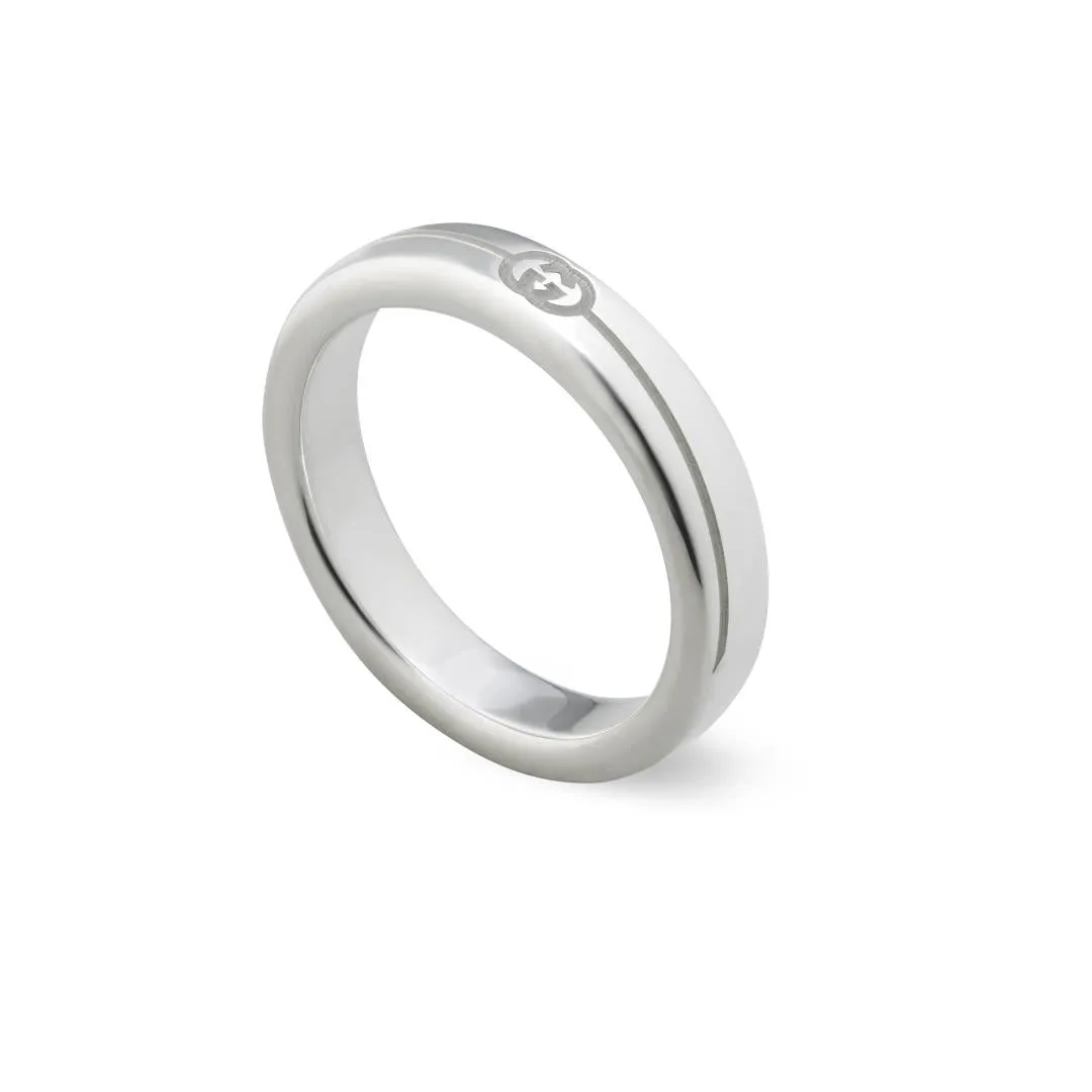 Gucci Tag Sterling Silver 4mm Ring