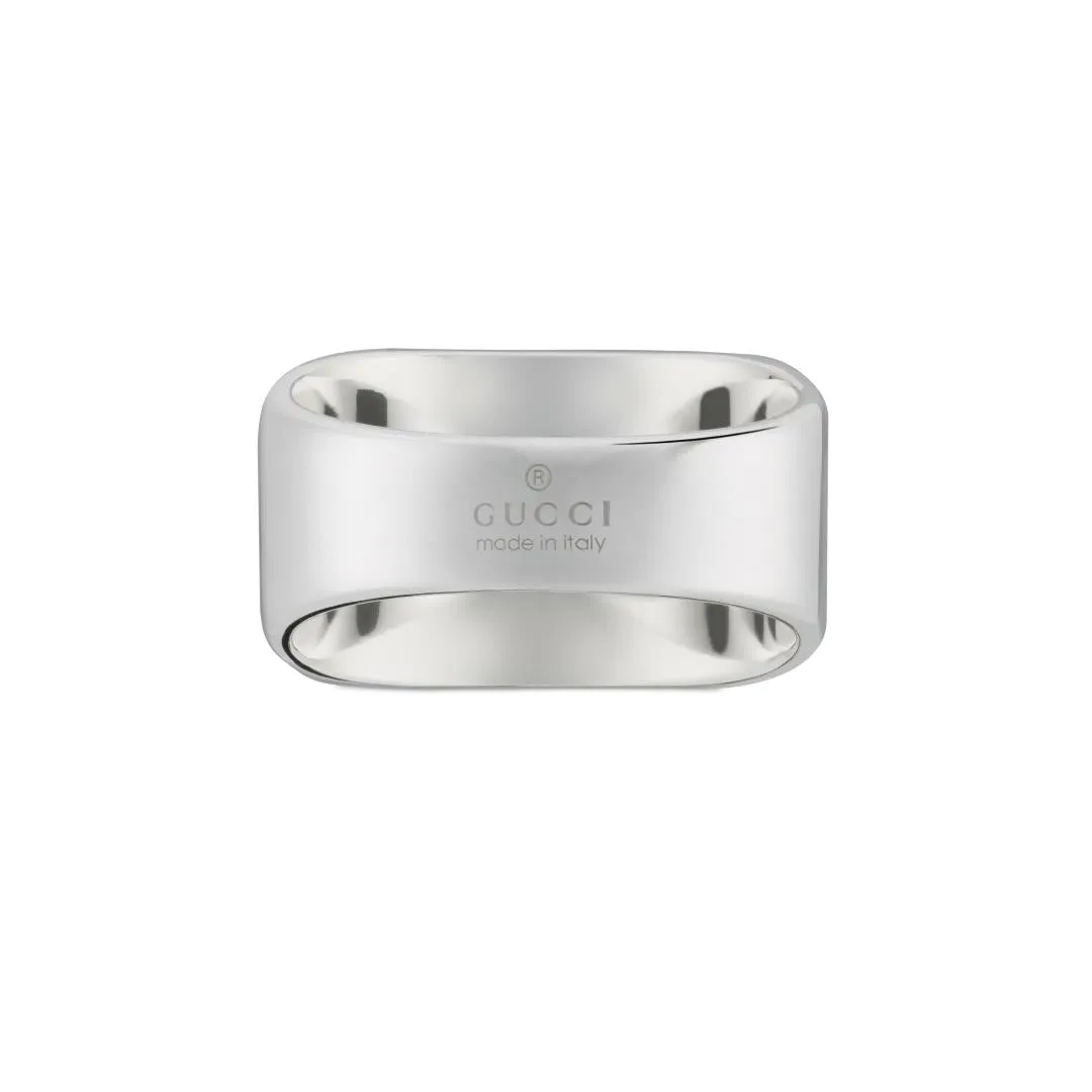 Gucci Tag Sterling Silver Signet Ring D