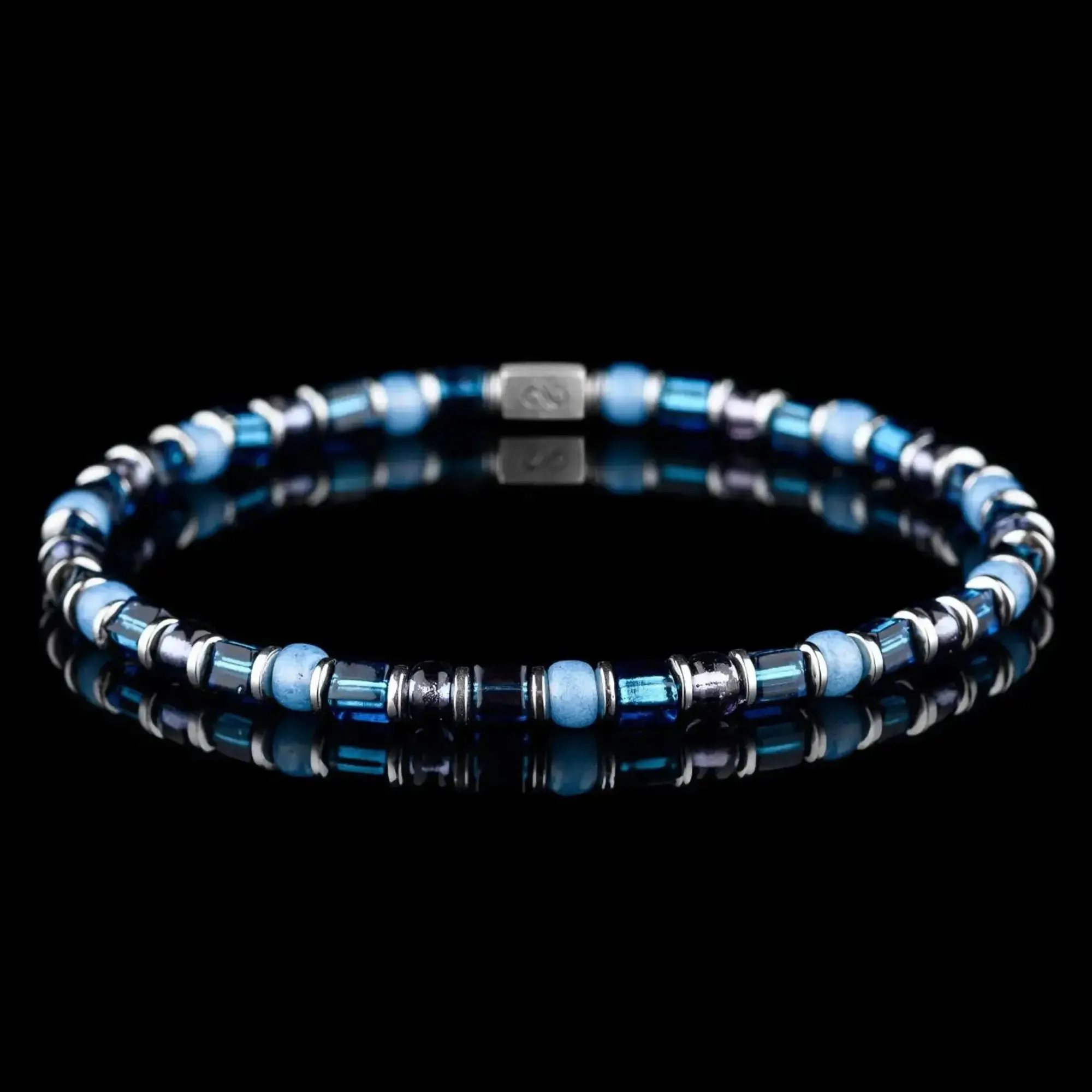 Hematite - Multitoned Blue Bracelet I (4mm)